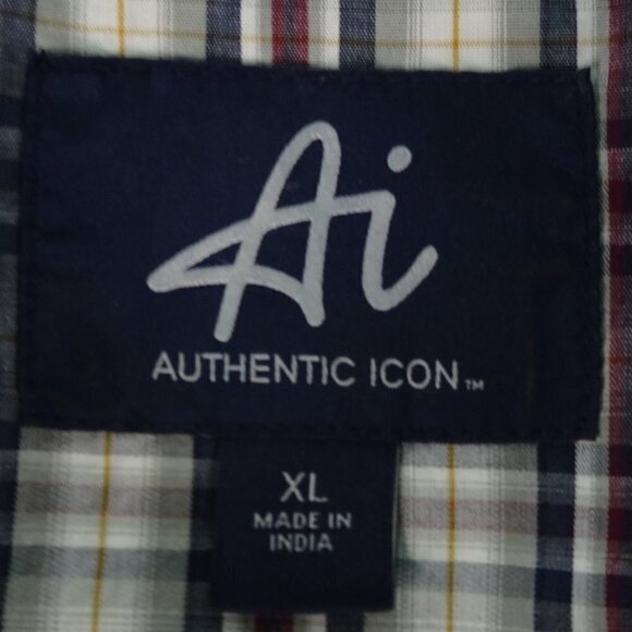 Authentic Icon Pearl Snap Shirt Size X-Large - Picture 4 of 5